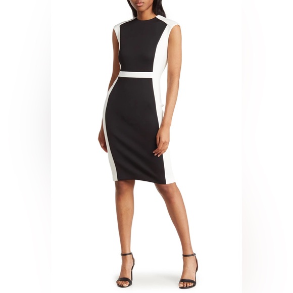 Calvin Klein Colorblock Sheath Dress, 6 - Picture 5 of 6